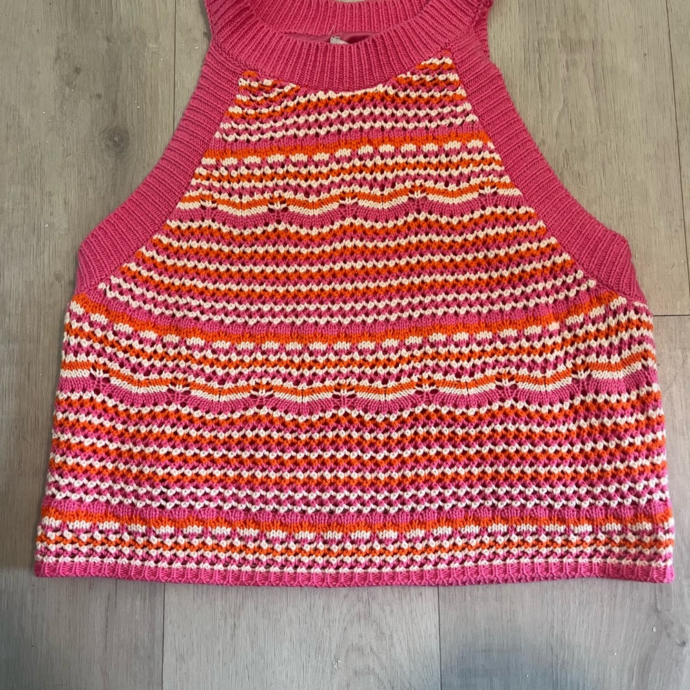 Pink and Orange Croquet Top